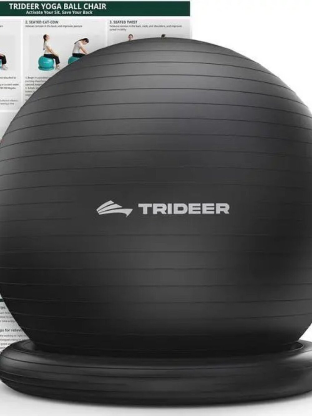NEW TRIDEER BLACK EXERCISE BALL